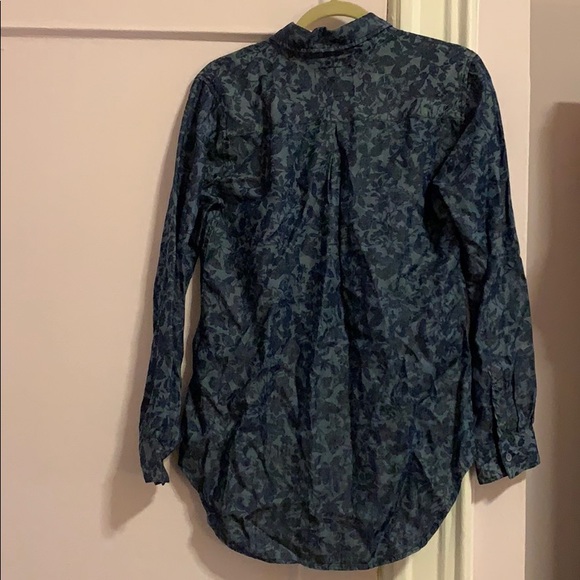 Rails floral blue chambray button down blouse - Picture 4 of 4